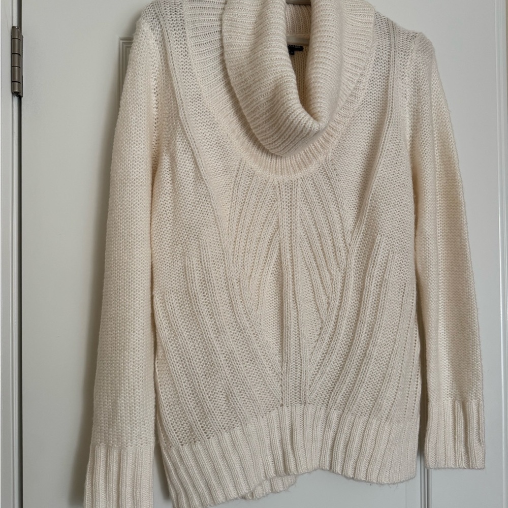 a.n.a Cream Cowl Neck Sweater with Chunky Knit